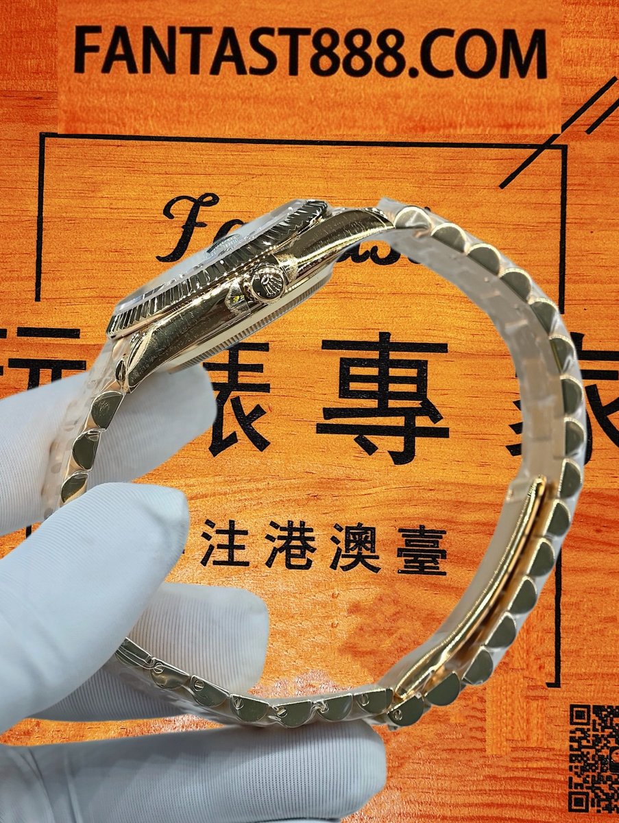 高仿私人改裝-勞力士-星期日曆228238 賭桌綠 復刻腕錶 實拍 5