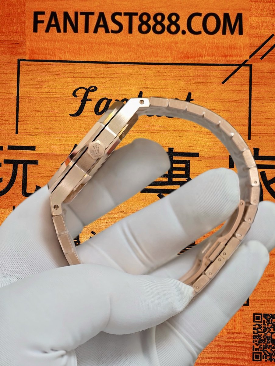 高仿私人改裝-愛彼-皇家橡樹15500OR 玫瑰金黑盤 復刻腕錶 實拍 5