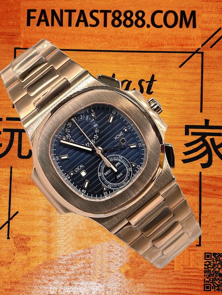 高仿私人改裝-百達翡麗-鸚鵡螺5990 1R 藍盤計時 復刻腕錶 實拍 2