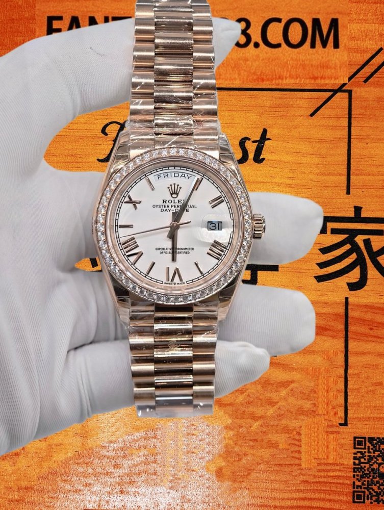 高仿私人改裝-勞力士-日志36mm 莫桑鑽圈 復刻腕錶