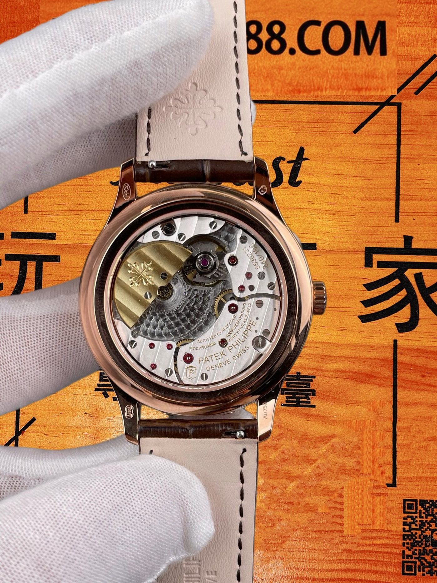 高仿百達翡麗-超級複雜功能5327R-001-玫瑰金棕色日輝紋萬年曆-3K廠復刻腕錶 實拍 5