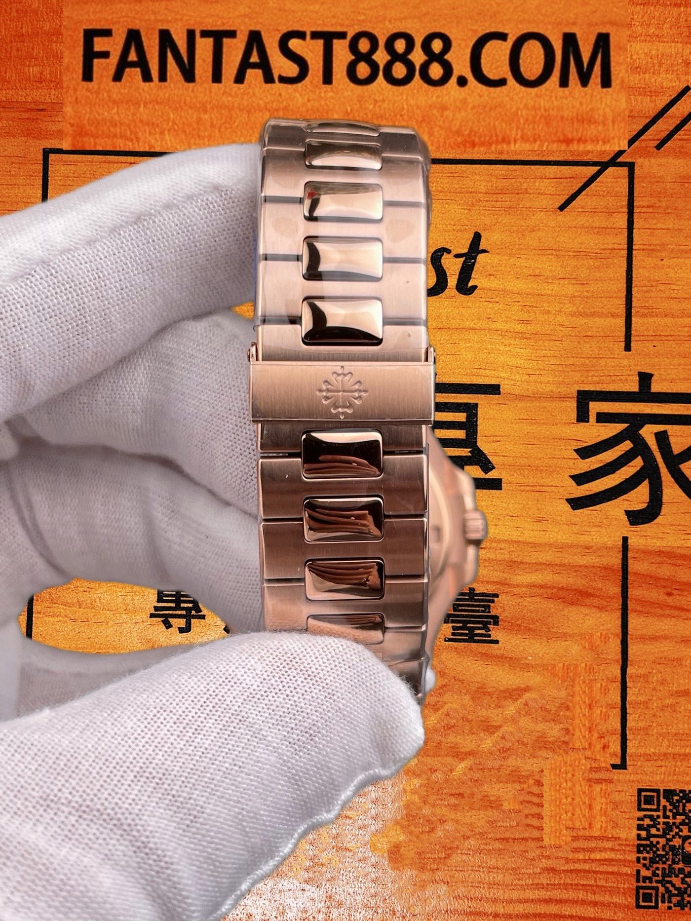 高仿百達翡麗-鸚鵡螺5711/1R-玫瑰金黑褐色盤-330機配重142G-DDF廠復刻腕錶 實拍 7