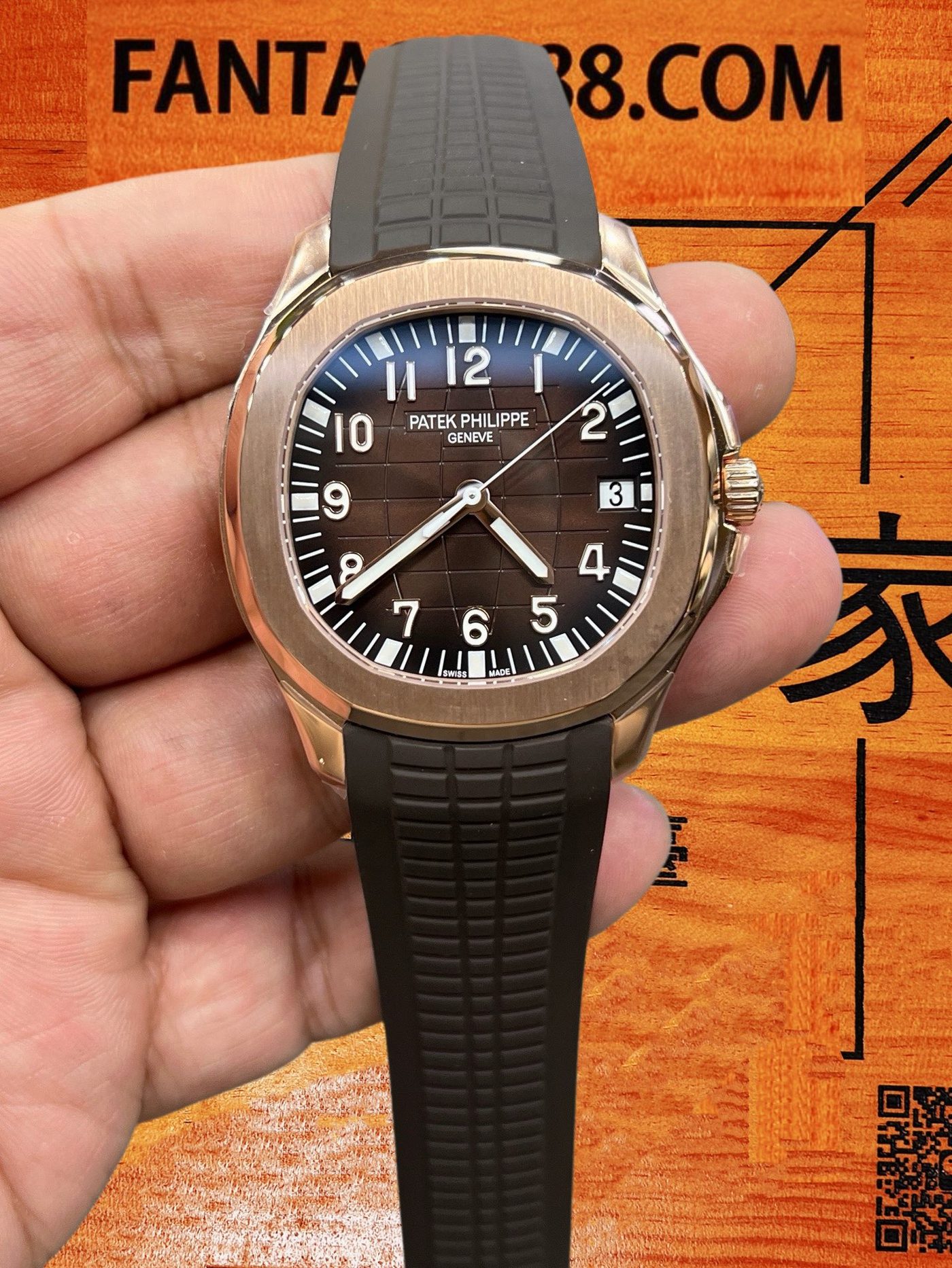 高仿百達翡麗手雷5167R玫瑰金膠帶款40mm324一體機芯配重111G DDF復刻腕錶