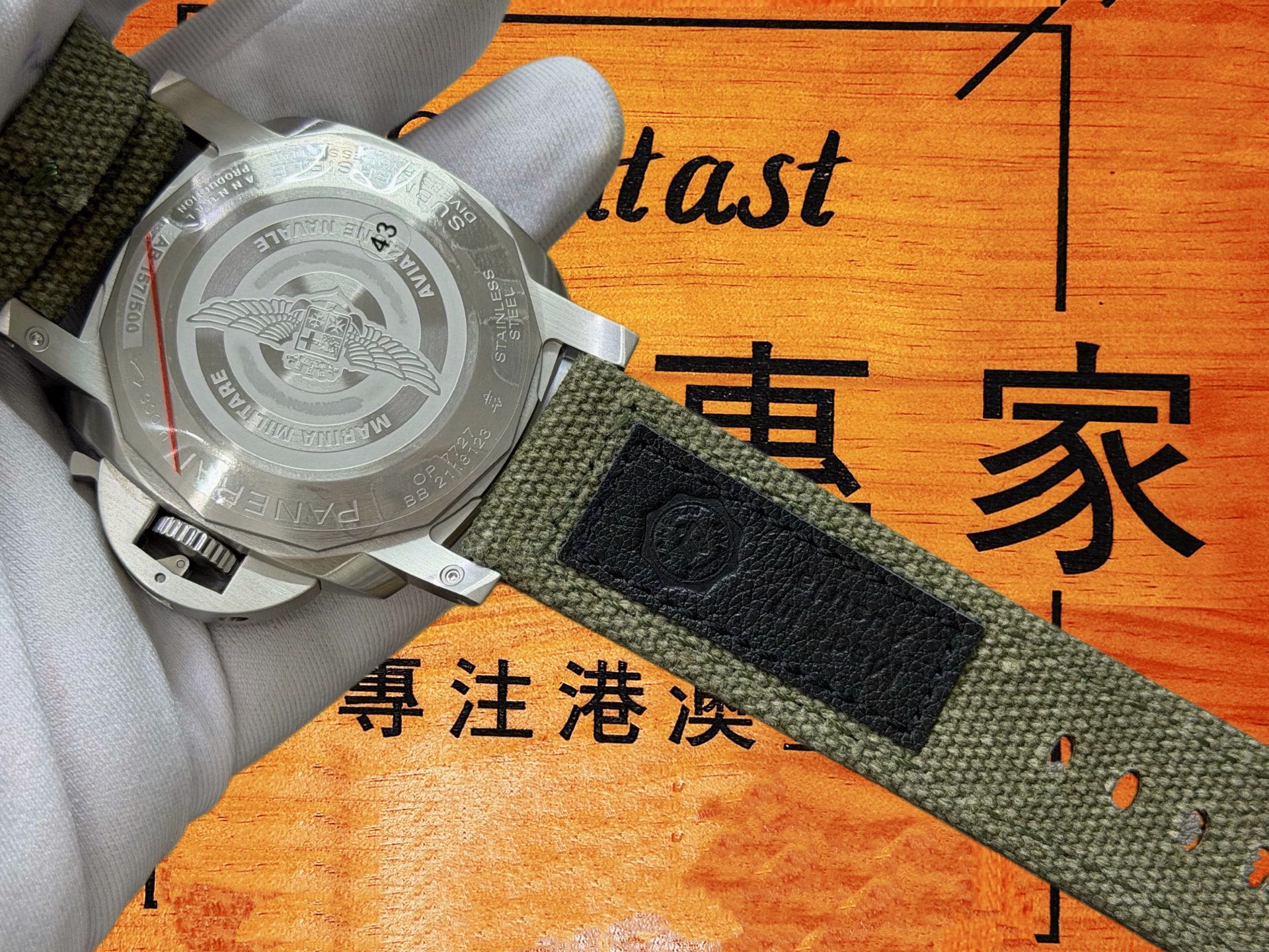 高仿沛納海-潛行系列PAM1697-綠陶瓷圈-VS廠復刻腕錶 實拍 7