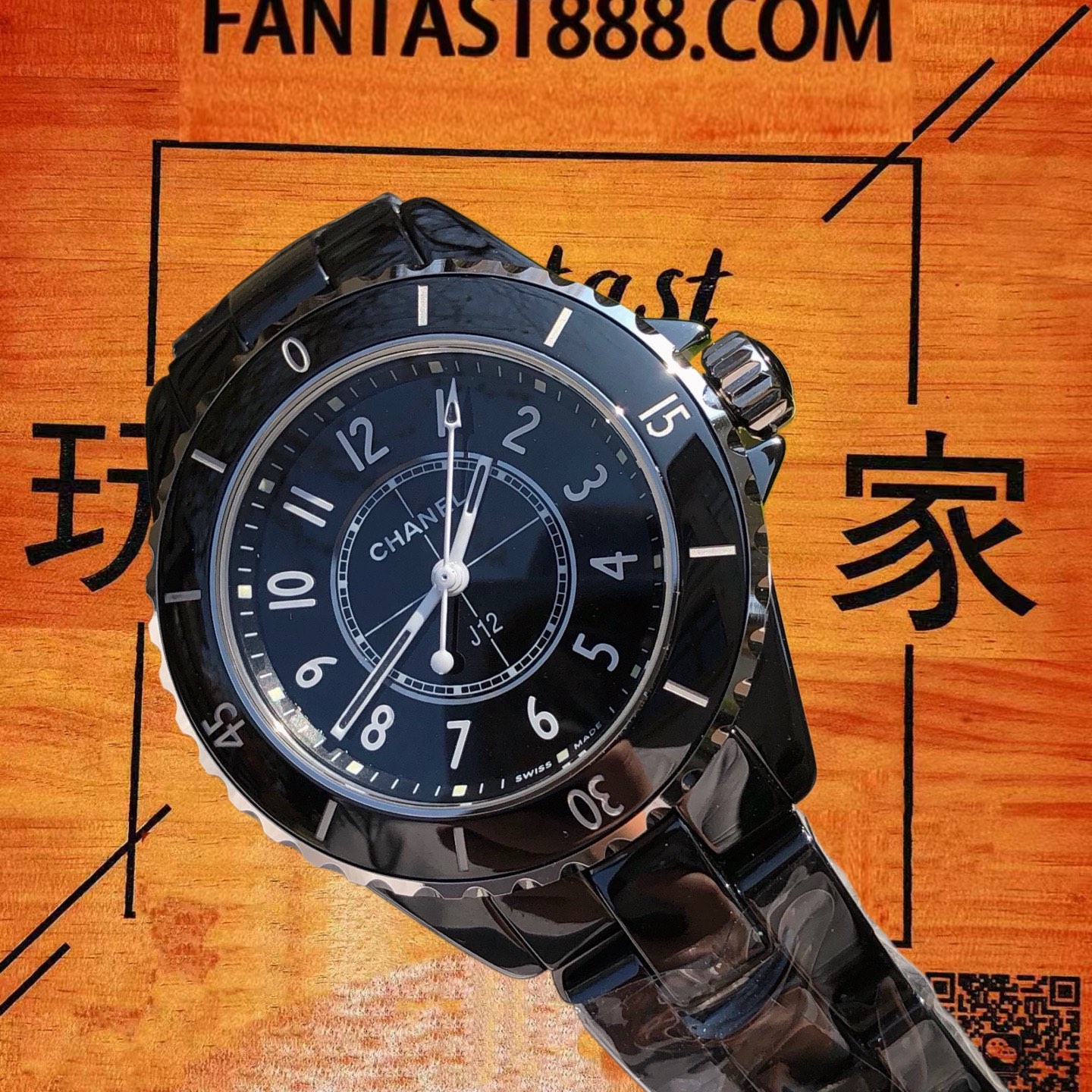 香奈兒-J12-黑色陶瓷石英腕錶-33mm-200米防水 實拍 4