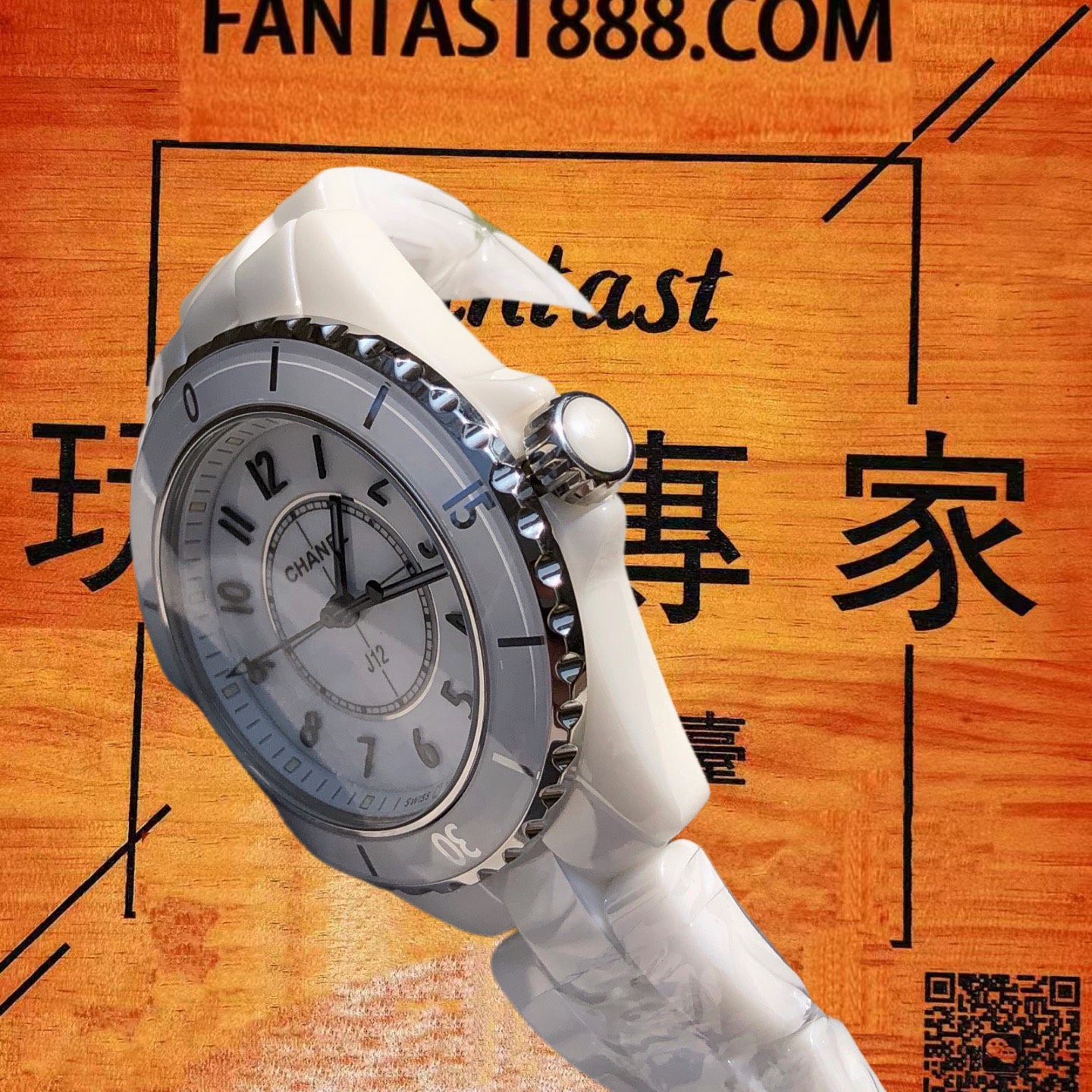 香奈兒-J12-白色陶瓷石英腕錶-H0968-33mm-白玉質感 實拍 5