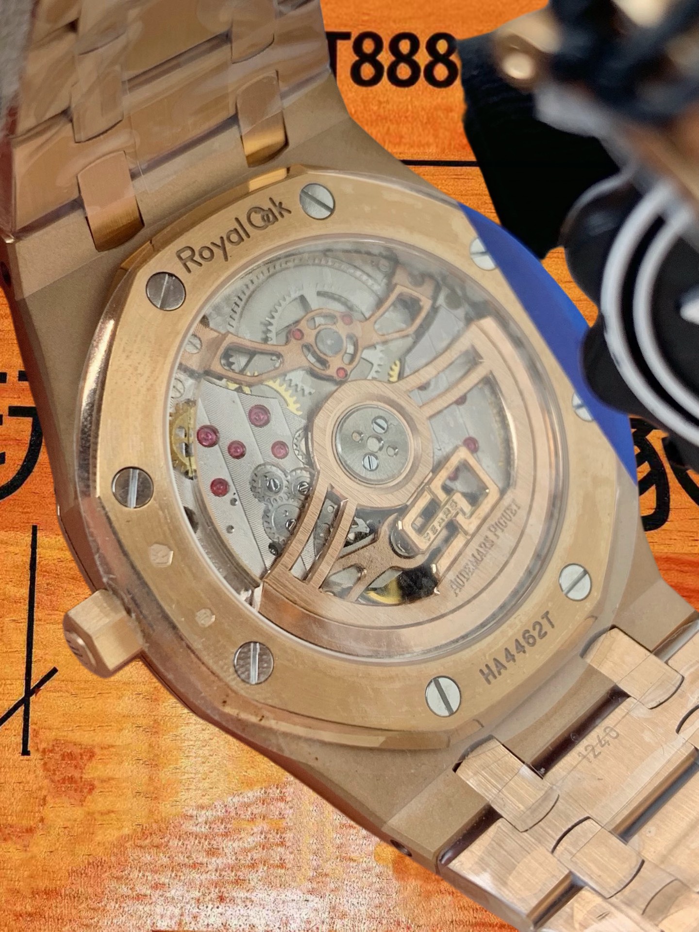 高仿愛彼-皇家橡樹-16202-玫瑰金-39mm-Jumbo超薄鋼王 實拍 4