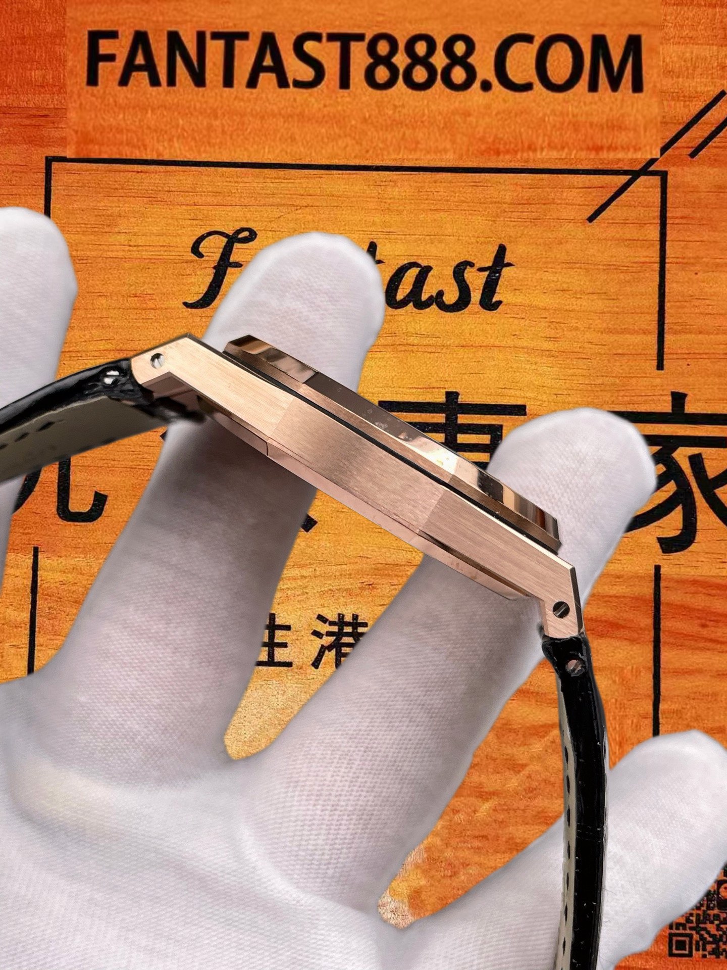 高仿愛彼-皇家橡樹-15400-玫金白盤皮帶-41mm 實拍 4