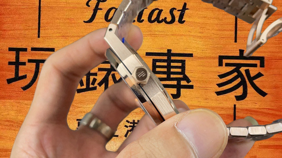 高仿愛彼-皇家橡樹-15400ST-藍盤-41mm-3120一體機芯-V2 實拍 3
