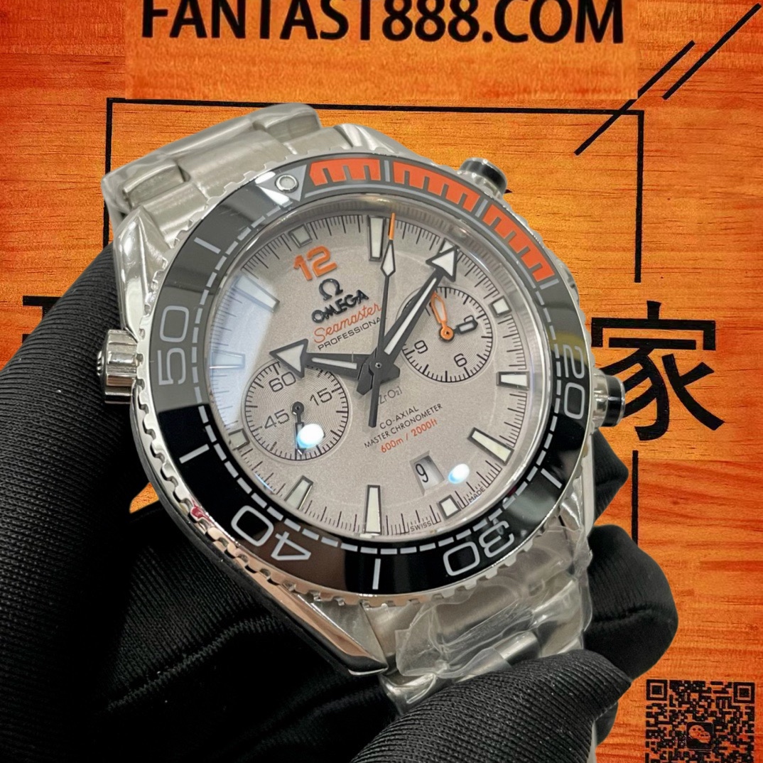 高仿歐米茄-海馬600計時-海洋宇宙-45.5mm-9900機芯 實拍 2