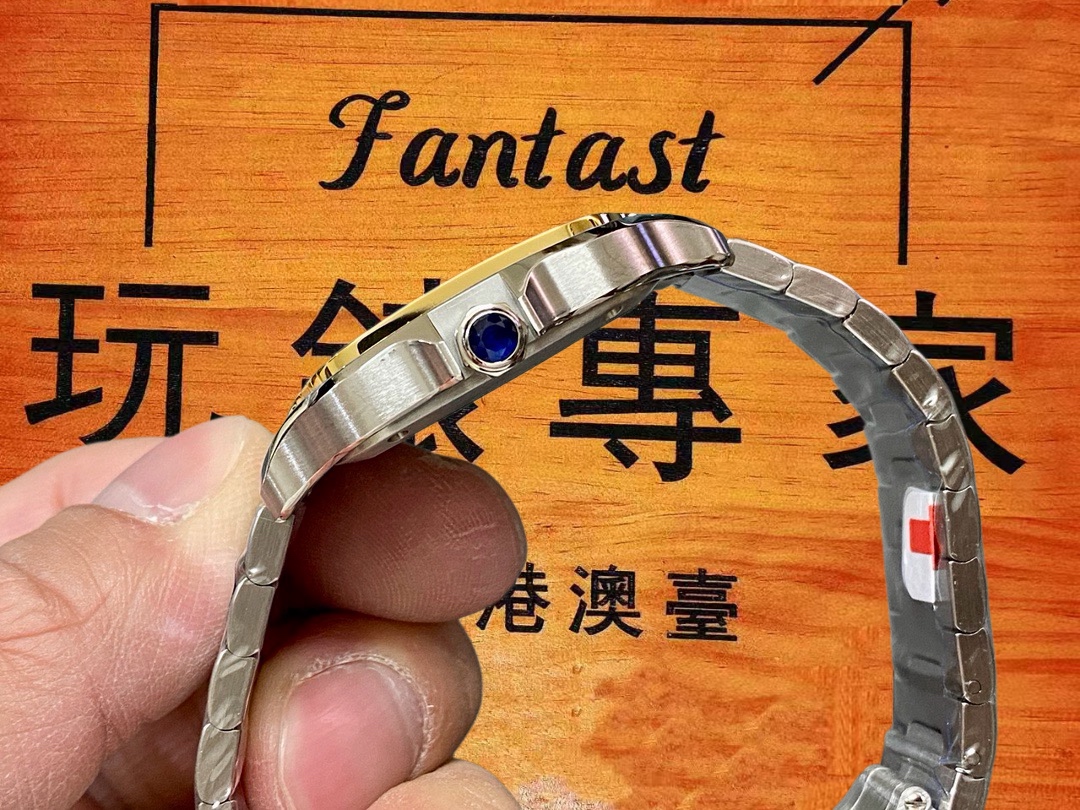高仿卡地亞-山度士-女款無日曆-35.1mm-9015機芯 實拍 6