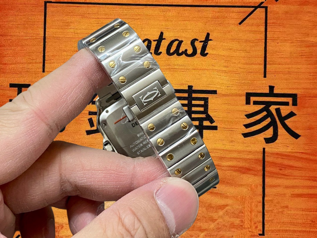 高仿卡地亞-山度士-女款無日曆-35.1mm-9015機芯 實拍 8