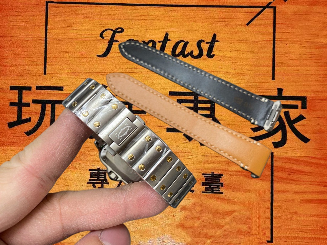 高仿卡地亞-山度士-女款無日曆-35.1mm-9015機芯 實拍 9