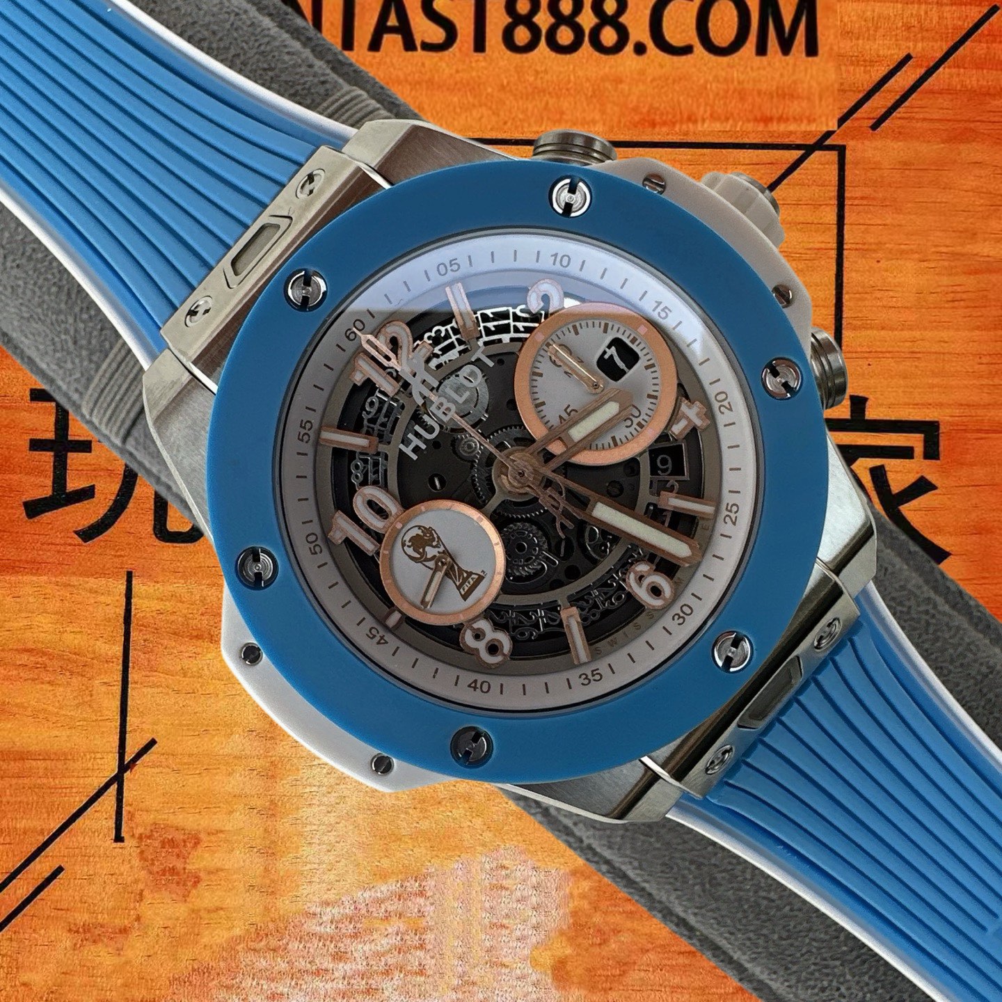 高仿宇舶-BigBang-Unico藍陶瓷-42mm-飛返計時 實拍 3