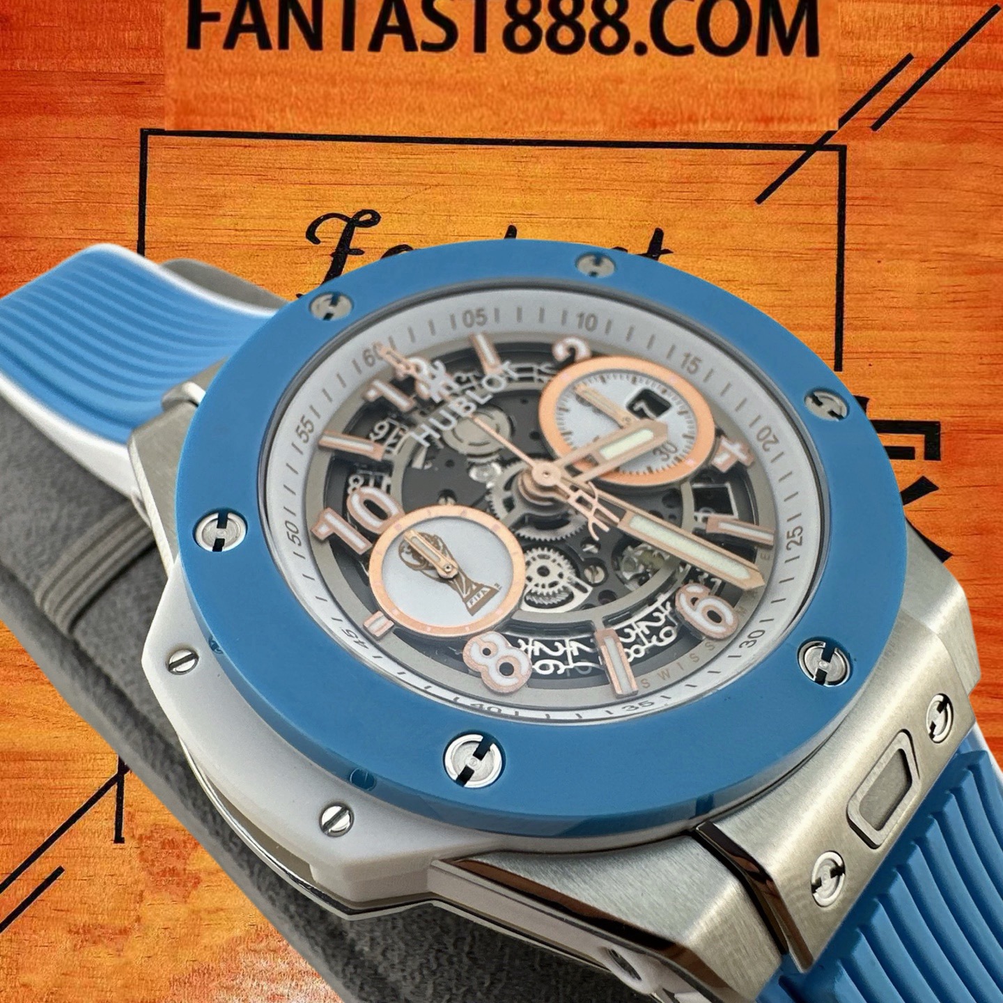 高仿宇舶-BigBang-Unico藍陶瓷-42mm-飛返計時 實拍 6