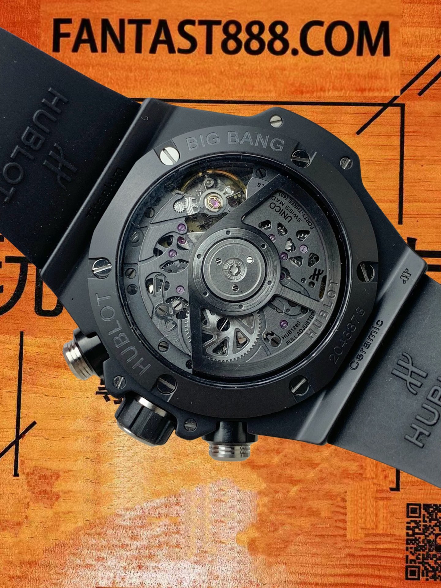 高仿宇舶-BigBang大爆炸-黑陶瓷-42mm-1280機芯 實拍 4