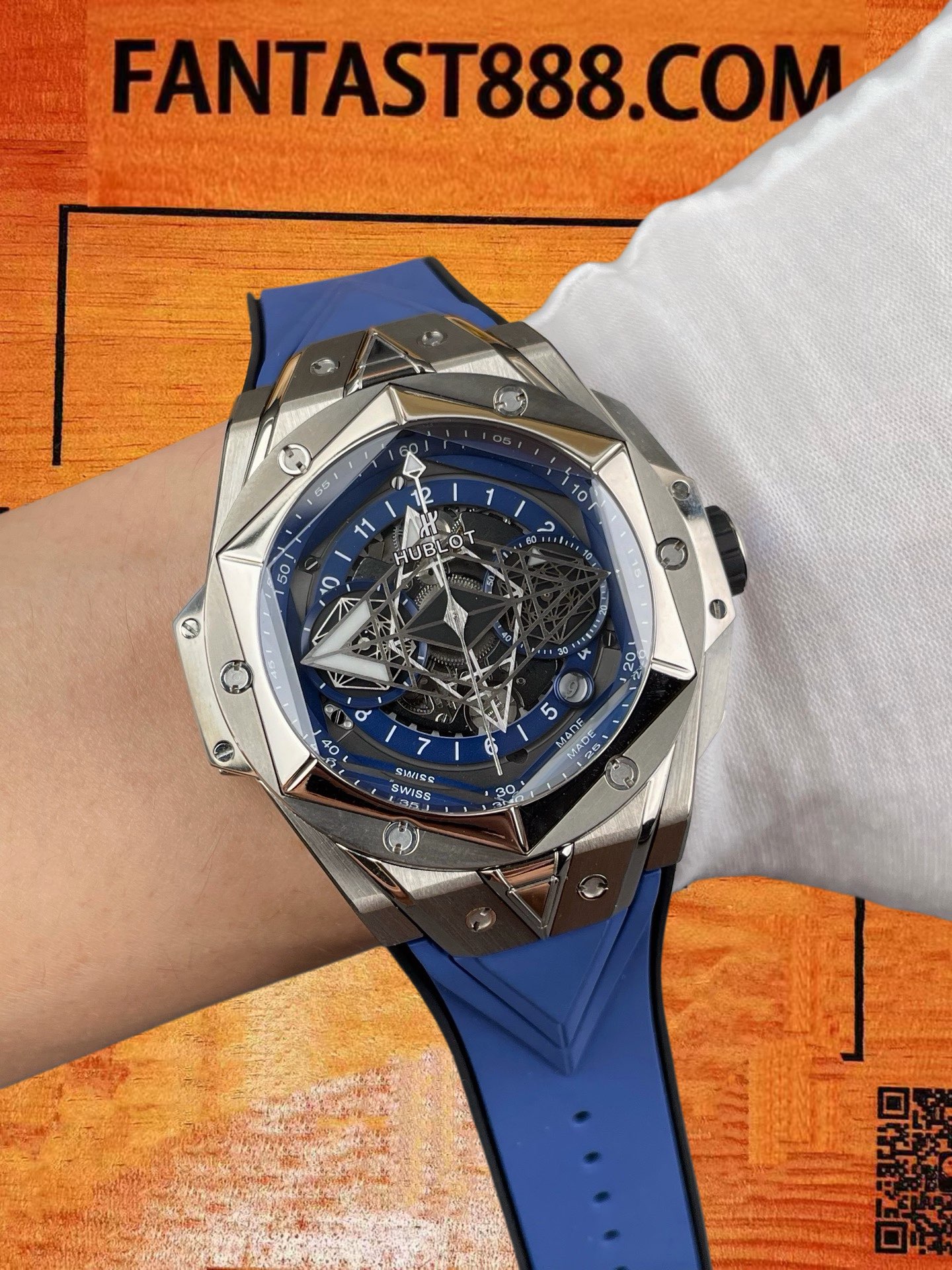 高仿宇舶-BigBang-刺青二代SangBleuII-45mm-HUB1240機芯 實拍 9