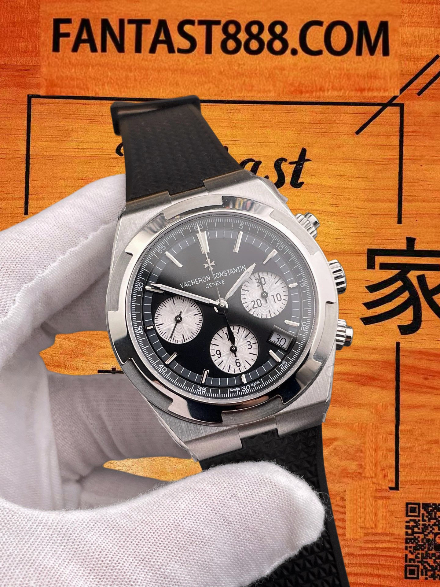 高仿江詩丹頓-縱橫四海5500V-黑熊貓-42mm-7750機 實拍 2