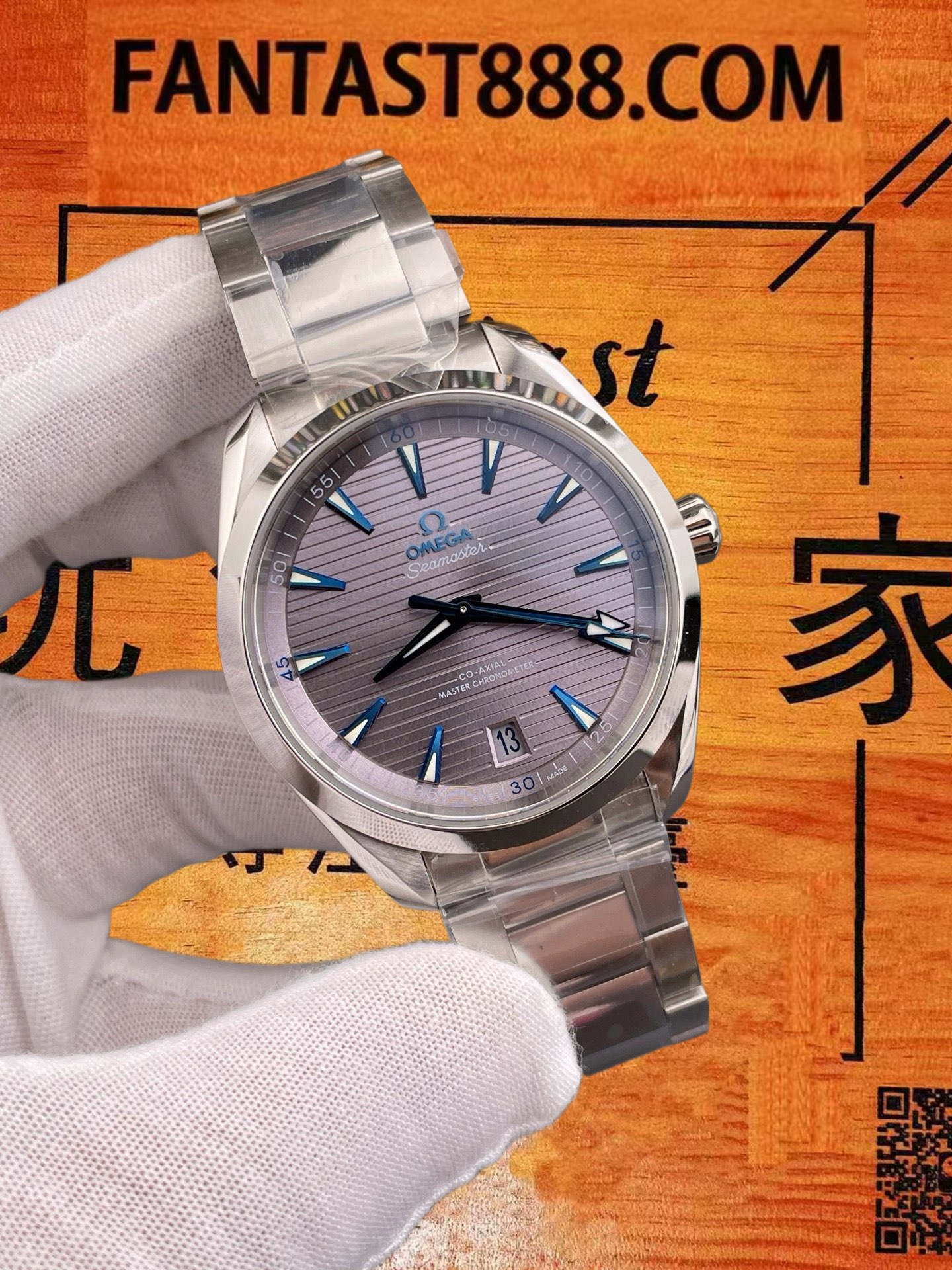 高仿歐米茄-海馬150-灰盤-41mm-8900機 實拍 2