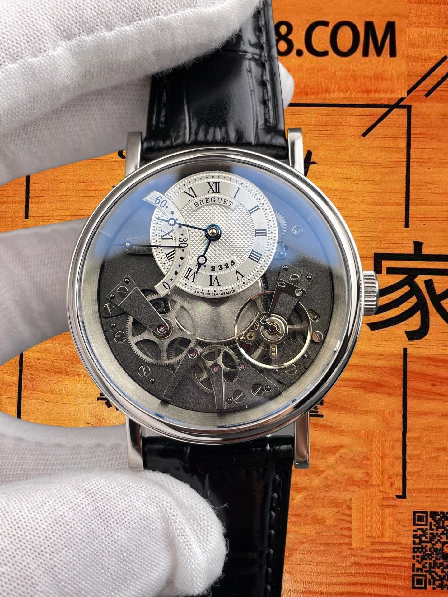 高仿寶璣-傳世7057-白盤-40mm-逆跳秒針 實拍 3