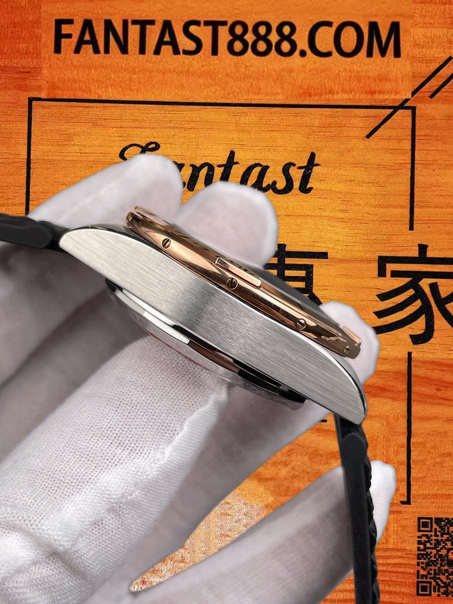 高仿百年靈-機械計時B01-間玫金灰盤-42mm-7750機 實拍 4