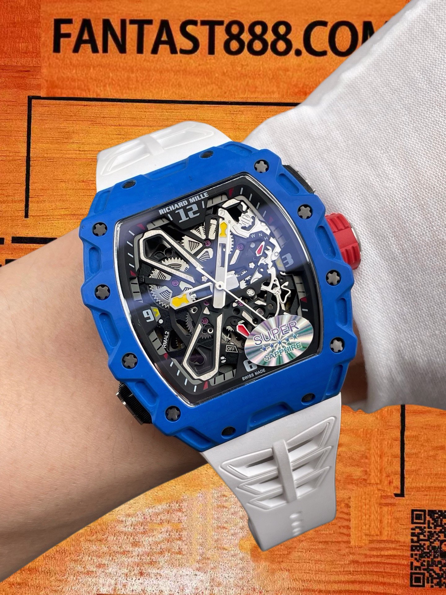 高仿理查德米勒-RM35-03-碳纖維藍-50×43.2mm-RMAL2機 實拍 9