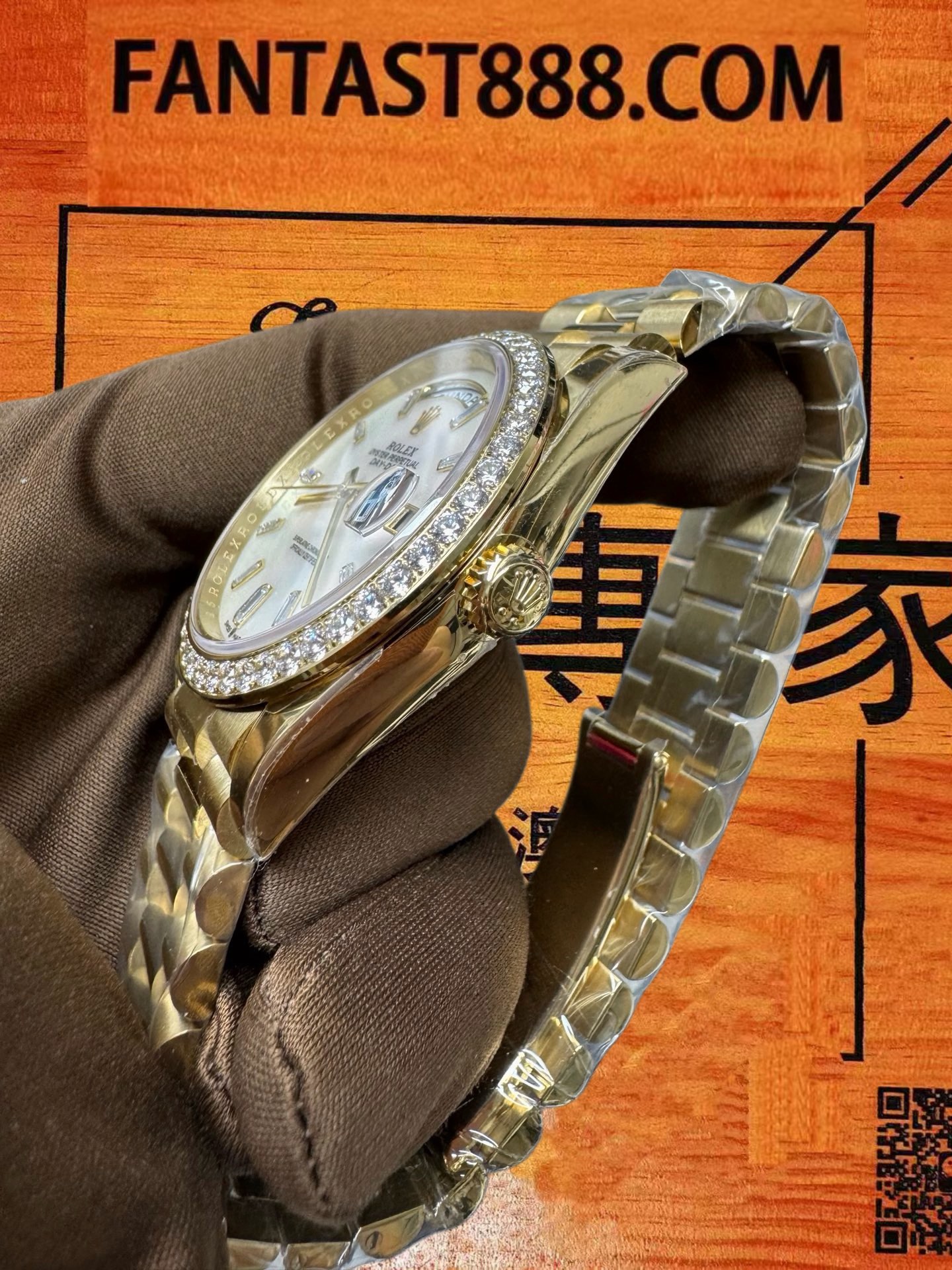 高仿勞力士-星期日曆型228348-配重版-貝母鑽圈-40mm-3255機 實拍 5