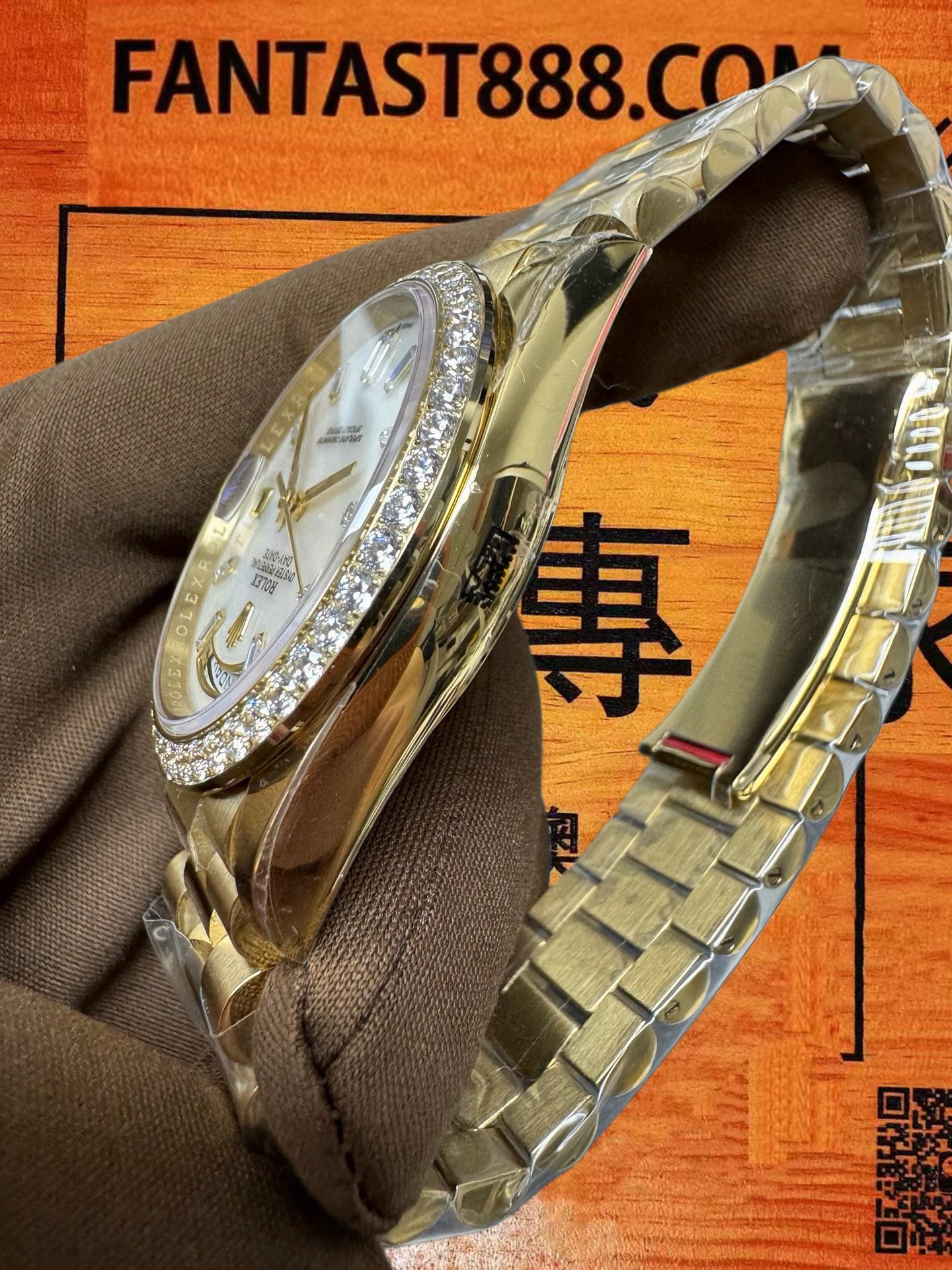 高仿勞力士-星期日曆型228348-配重版-貝母鑽圈-40mm-3255機 實拍 6