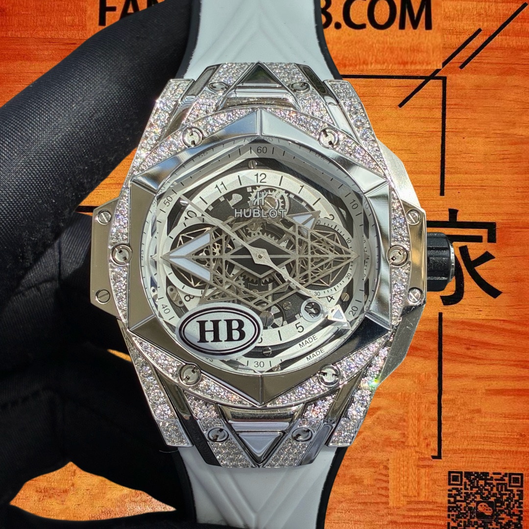 高仿宇舶-BigBang-刺青二代SangBleuII-V3升級版-45mm-7750機 實拍 2