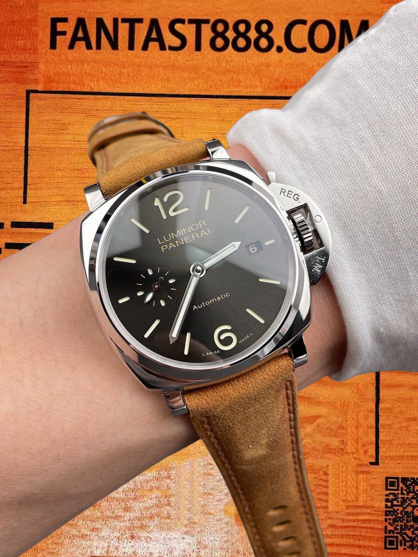 高仿沛納海-Luminor-Due-PAM904-42mm-炭灰盤-P.900機 實拍 9