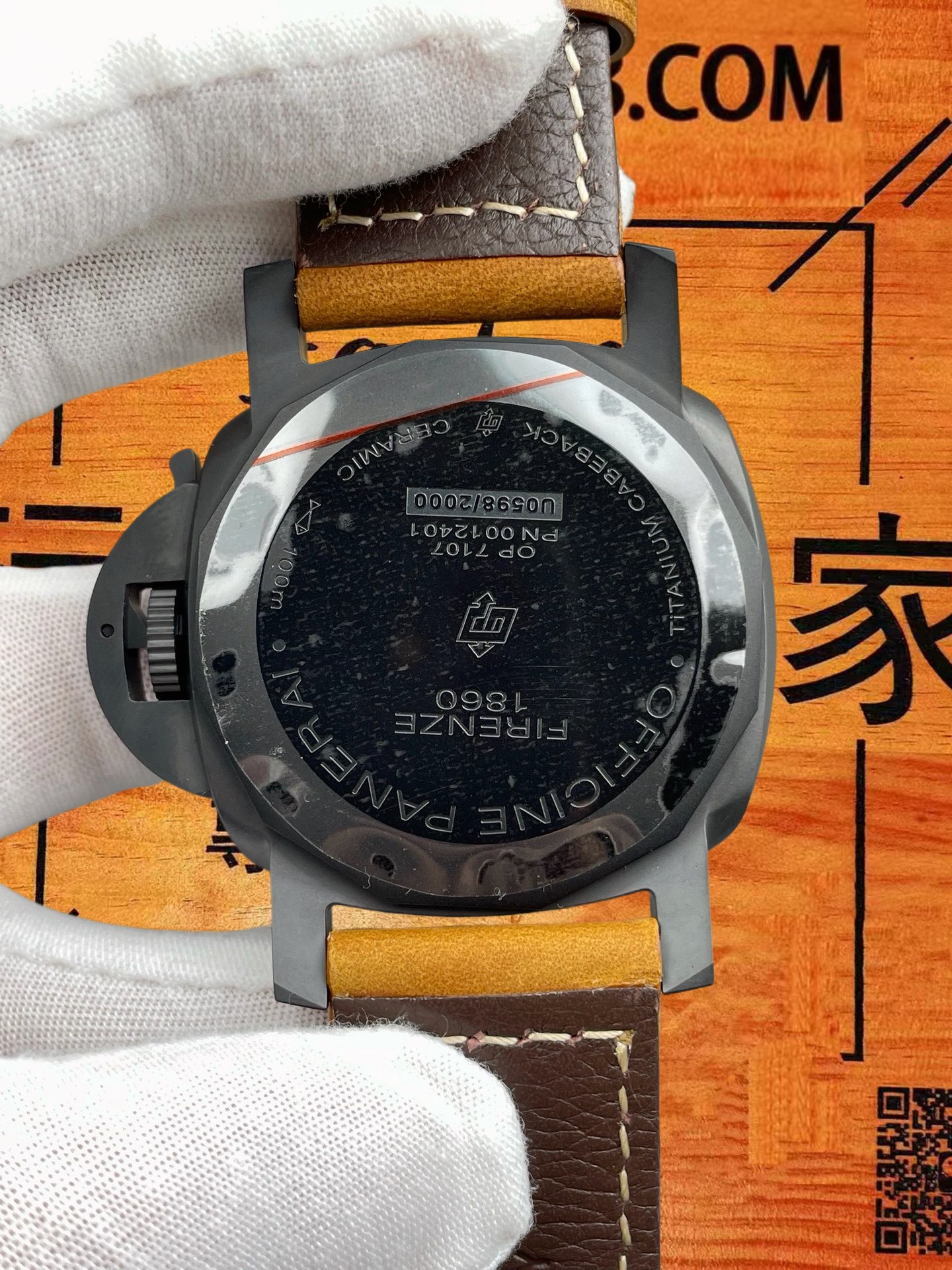 高仿沛納海-Luminor-GMT-PAM1441-黑陶瓷-44mm-P.9010機 實拍 5