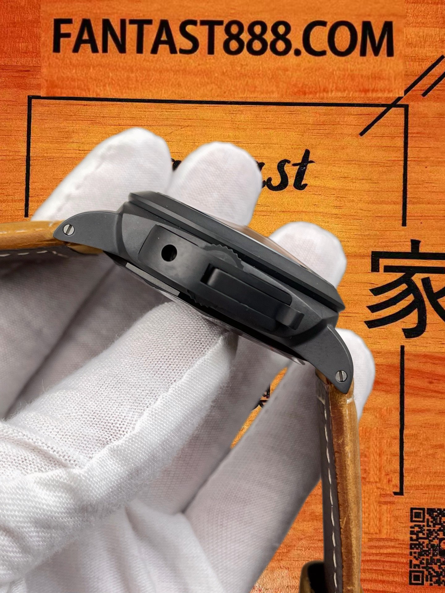 高仿沛納海-Luminor-GMT-PAM1441-黑陶瓷-44mm-P.9010機 實拍 6