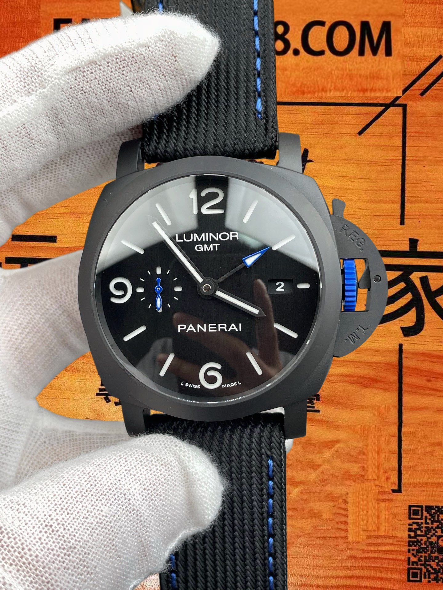 高仿沛納海-Luminor-PAM1176-黑陶瓷-44mm 實拍 1
