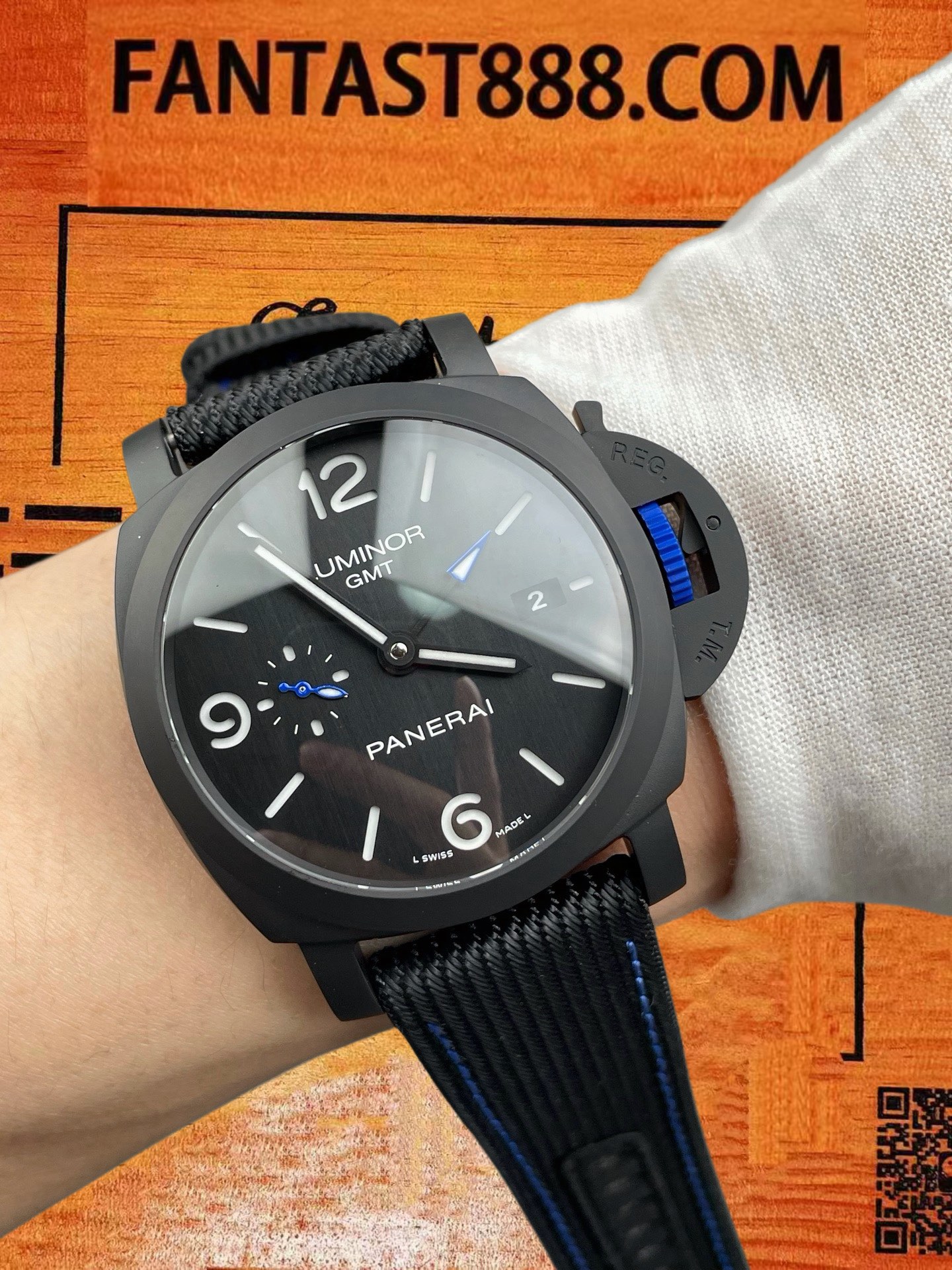 高仿沛納海-Luminor-PAM1176-黑陶瓷-44mm 實拍 9
