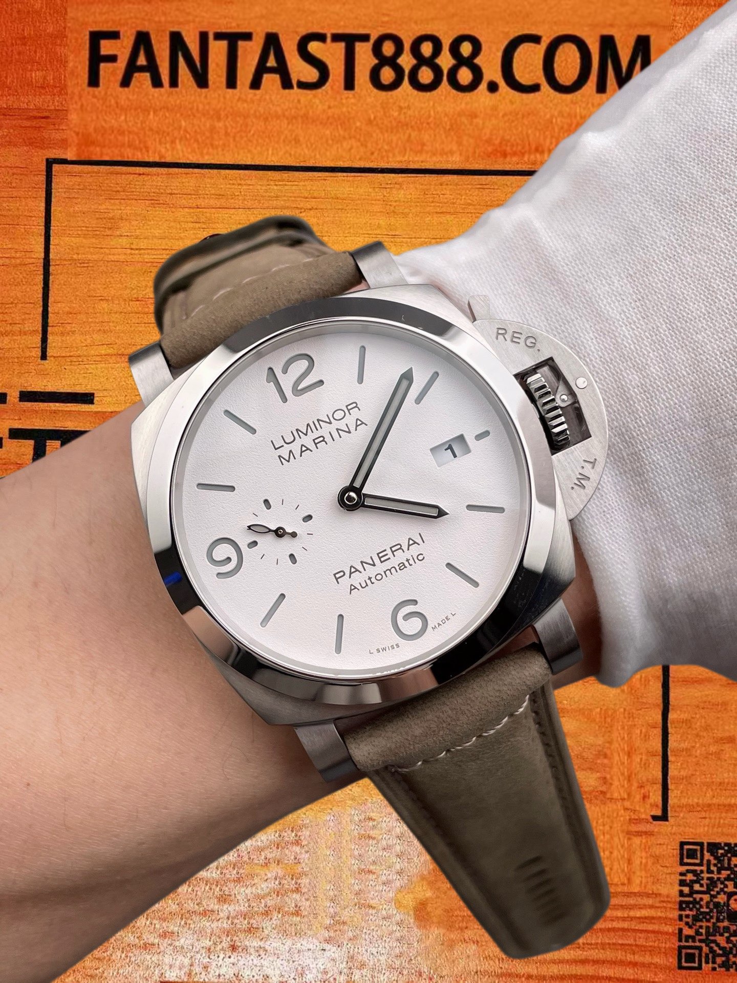 高仿沛納海-Luminor-PAM1314-白馬王子-42mm 實拍 9