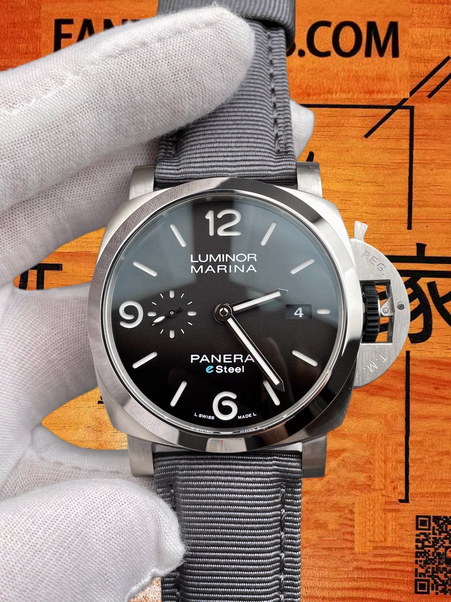 高仿沛納海-Luminor-PAM1358-灰盤-44mm 實拍 3