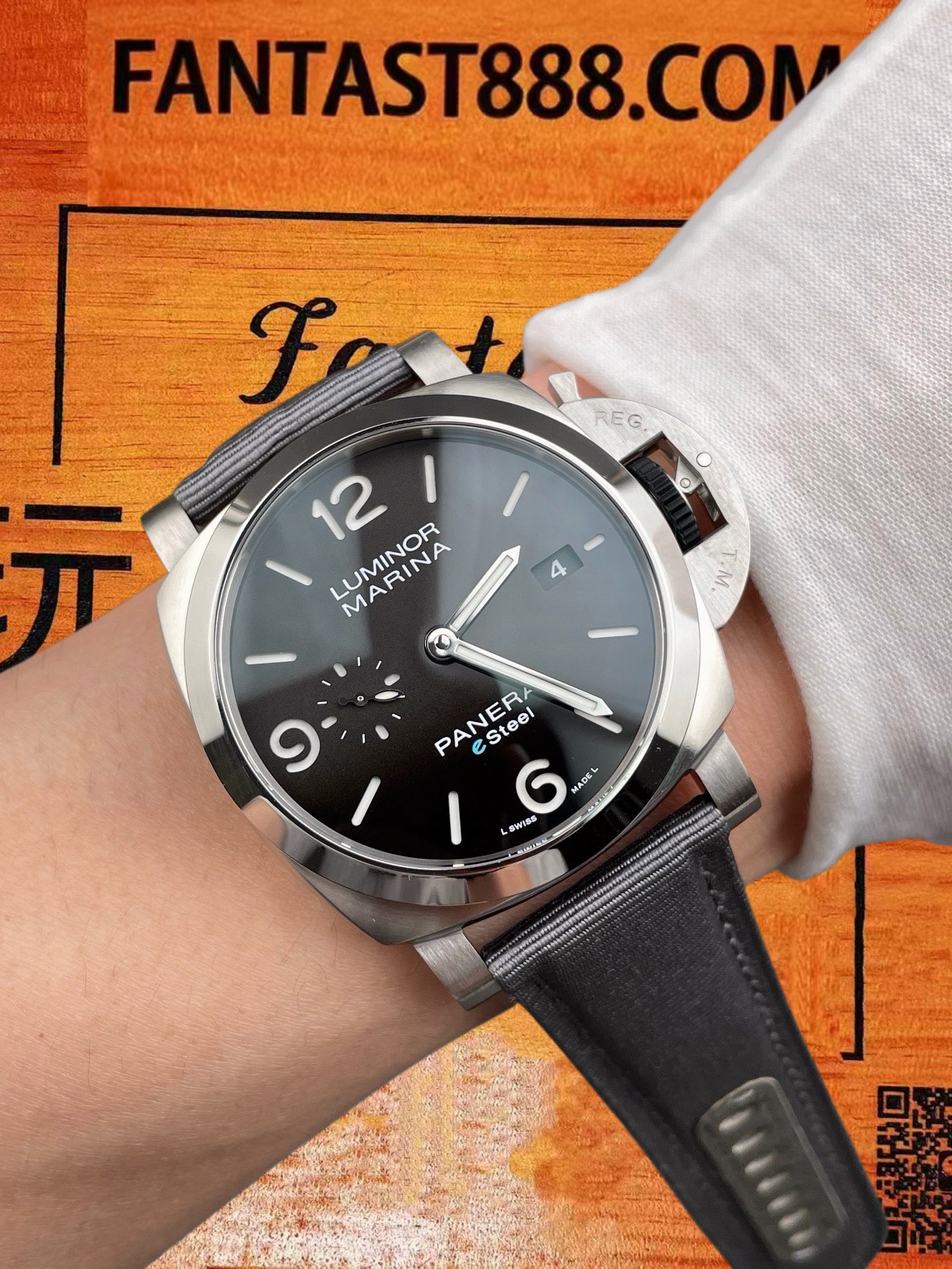 高仿沛納海-Luminor-PAM1358-灰盤-44mm 實拍 8