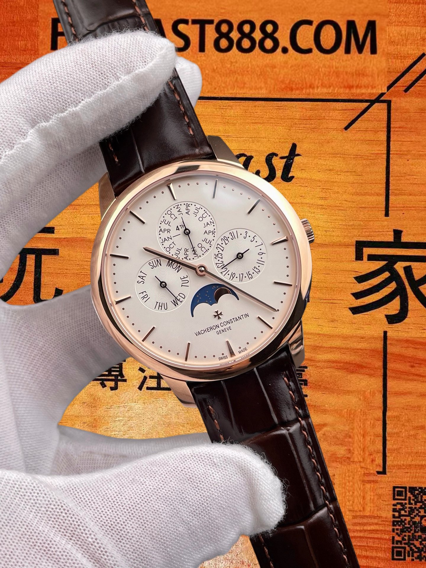 高仿江詩丹頓-傳承43175-超薄萬年曆-玫金-41mm-1120機 實拍 2