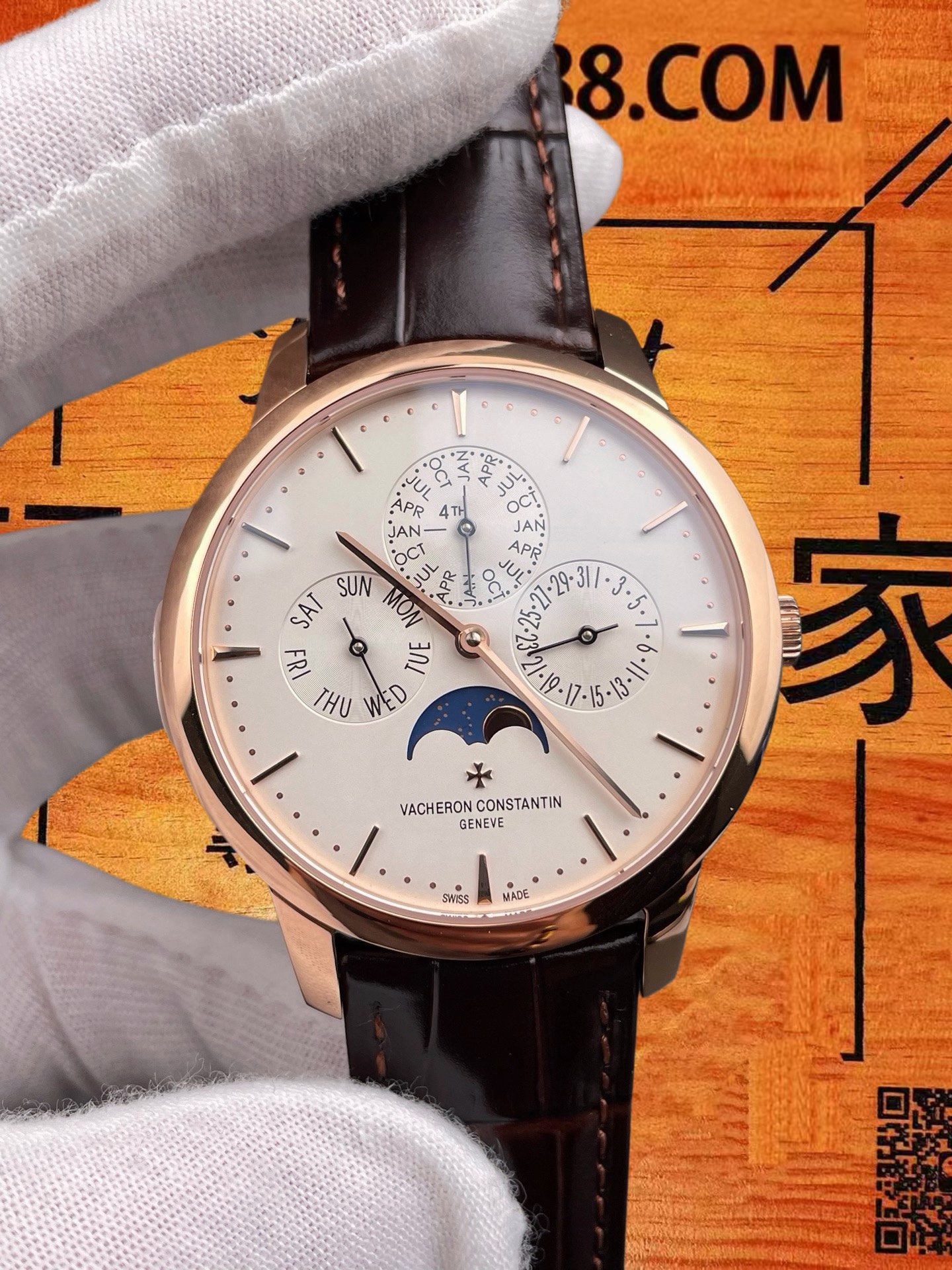 高仿江詩丹頓-傳承43175-超薄萬年曆-玫金-41mm-1120機 實拍 3