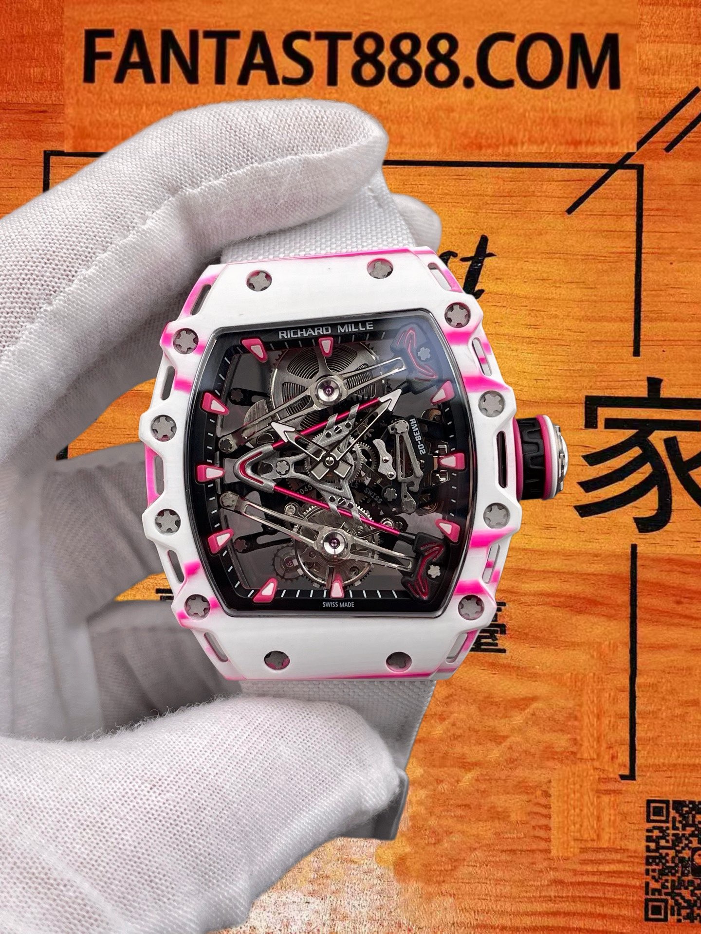高仿理查德米勒-RM38-02-碳纖維粉-陀飛輪-43.7×50mm 實拍 1