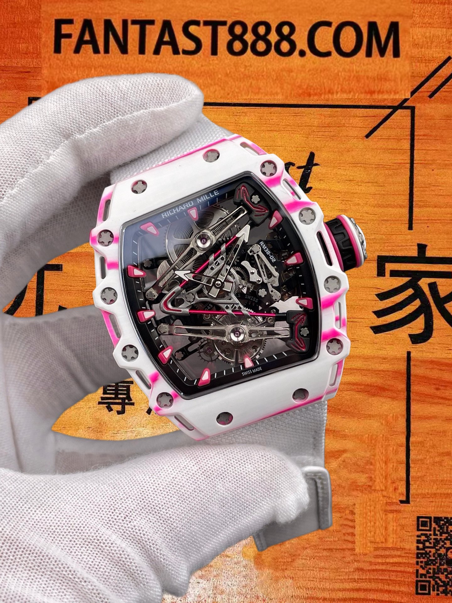 高仿理查德米勒-RM38-02-碳纖維粉-陀飛輪-43.7×50mm 實拍 2