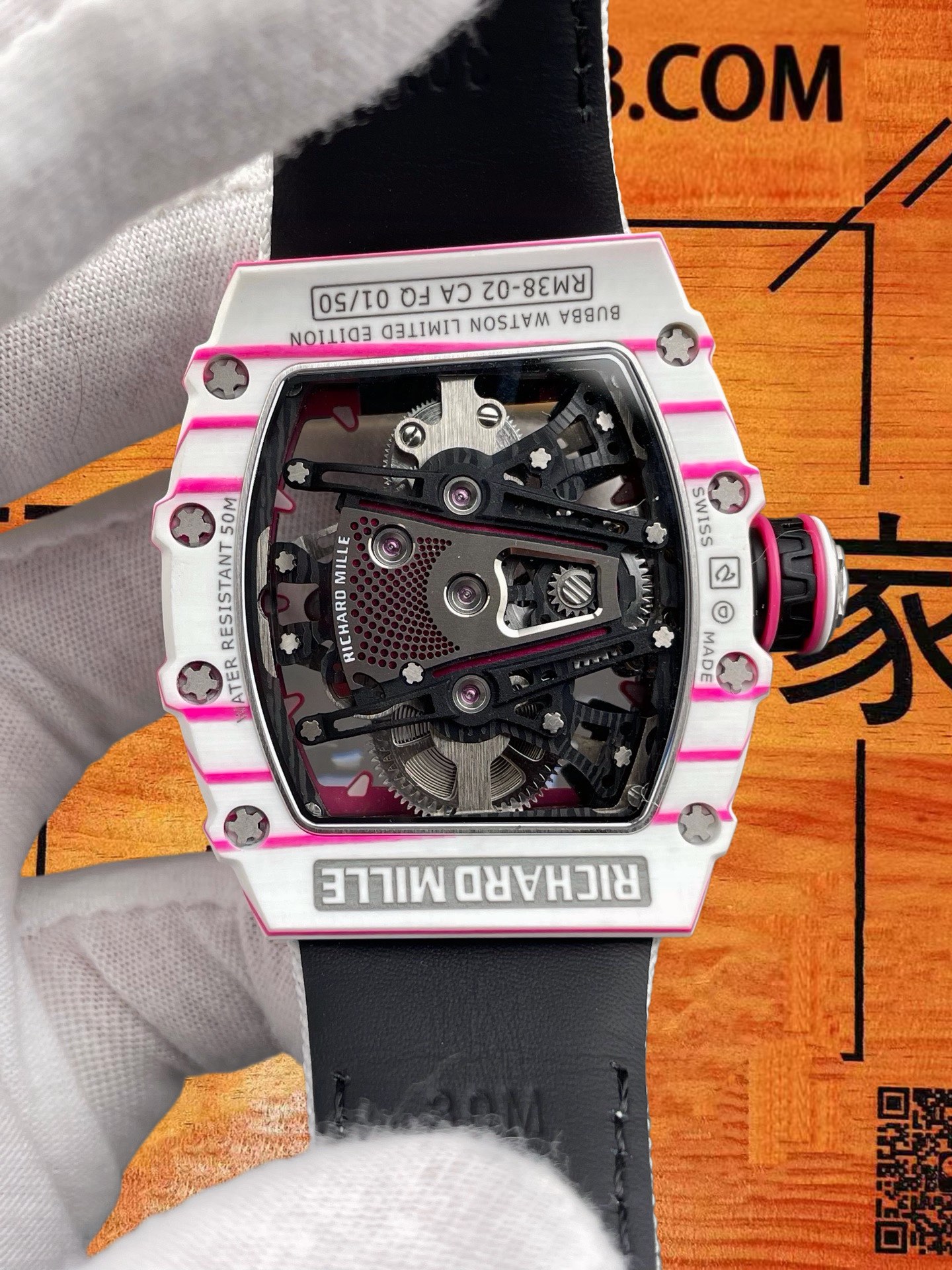 高仿理查德米勒-RM38-02-碳纖維粉-陀飛輪-43.7×50mm 實拍 5