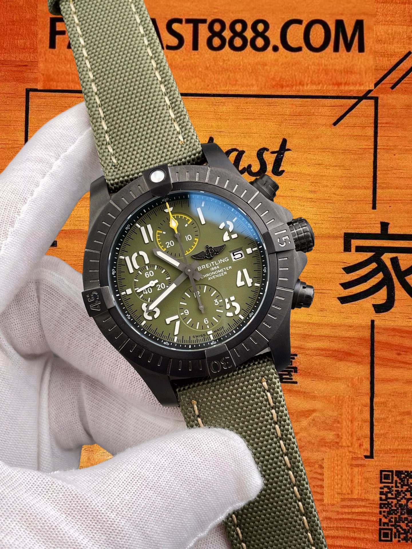 高仿百年靈-復仇者-夜間任務-46mm-7750機 實拍 2