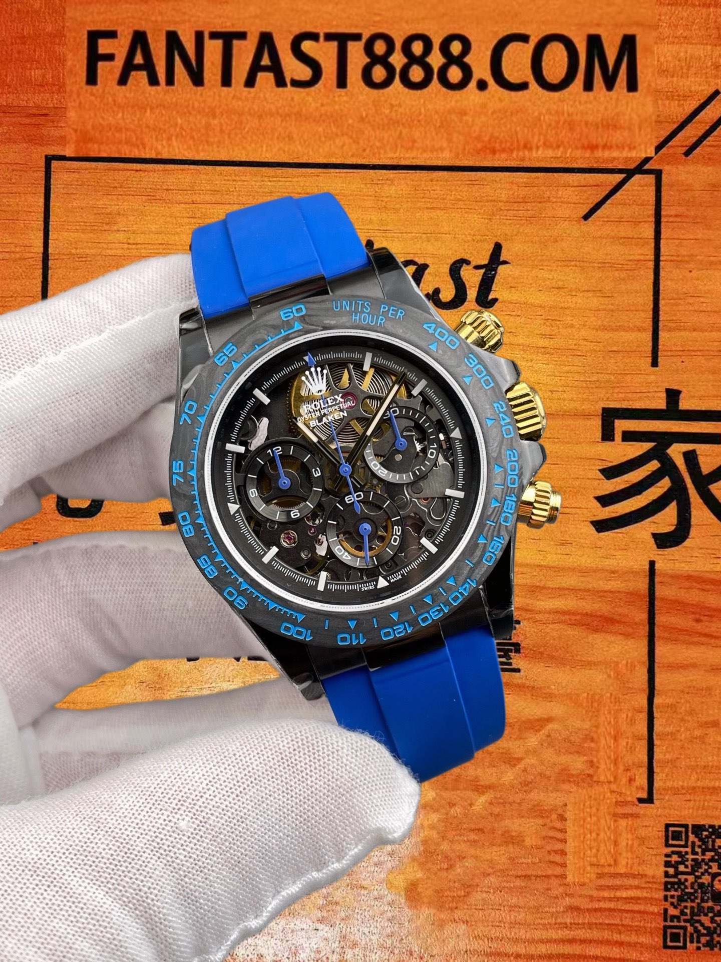 高仿勞力士-迪通拿-鏤空黑鋼-40mm-4801機 實拍 2
