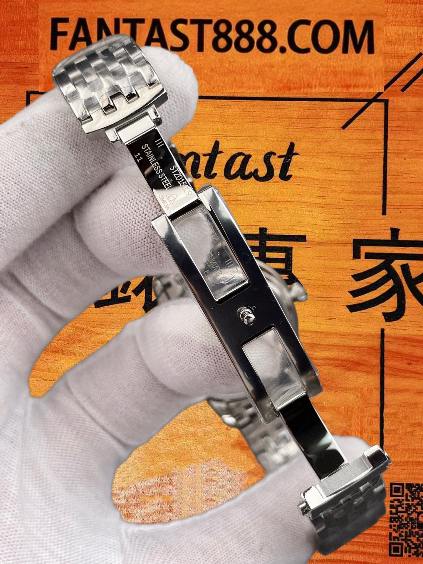 高仿歐米茄-蝶飛-黑針銀盤-34mm-2824機 實拍 7