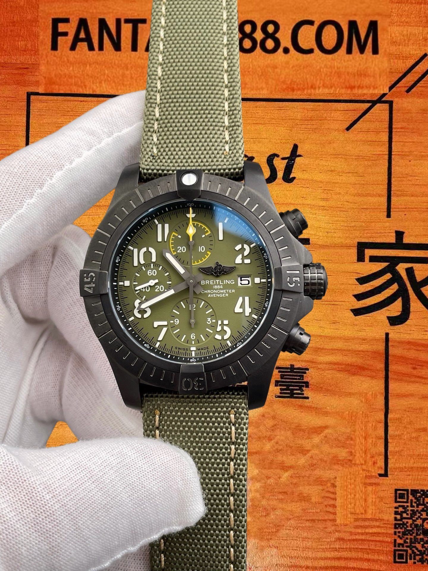 高仿百年靈-復仇者-夜間任務-46mm-7750機
