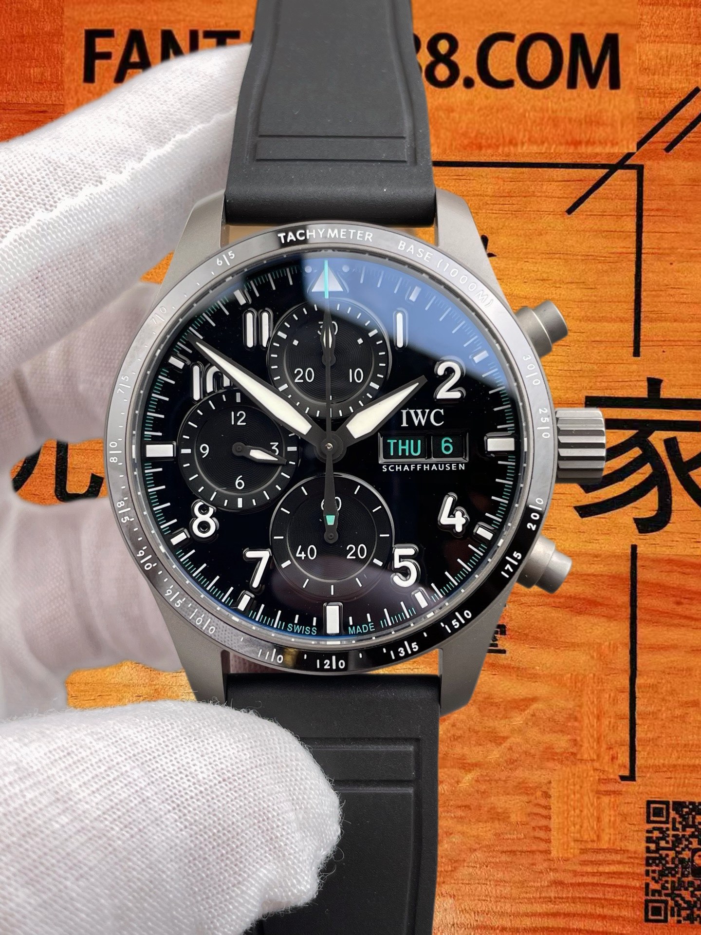 高仿IWC萬國-飛行員計時-黑盤-41mm-BLS廠 實拍 3