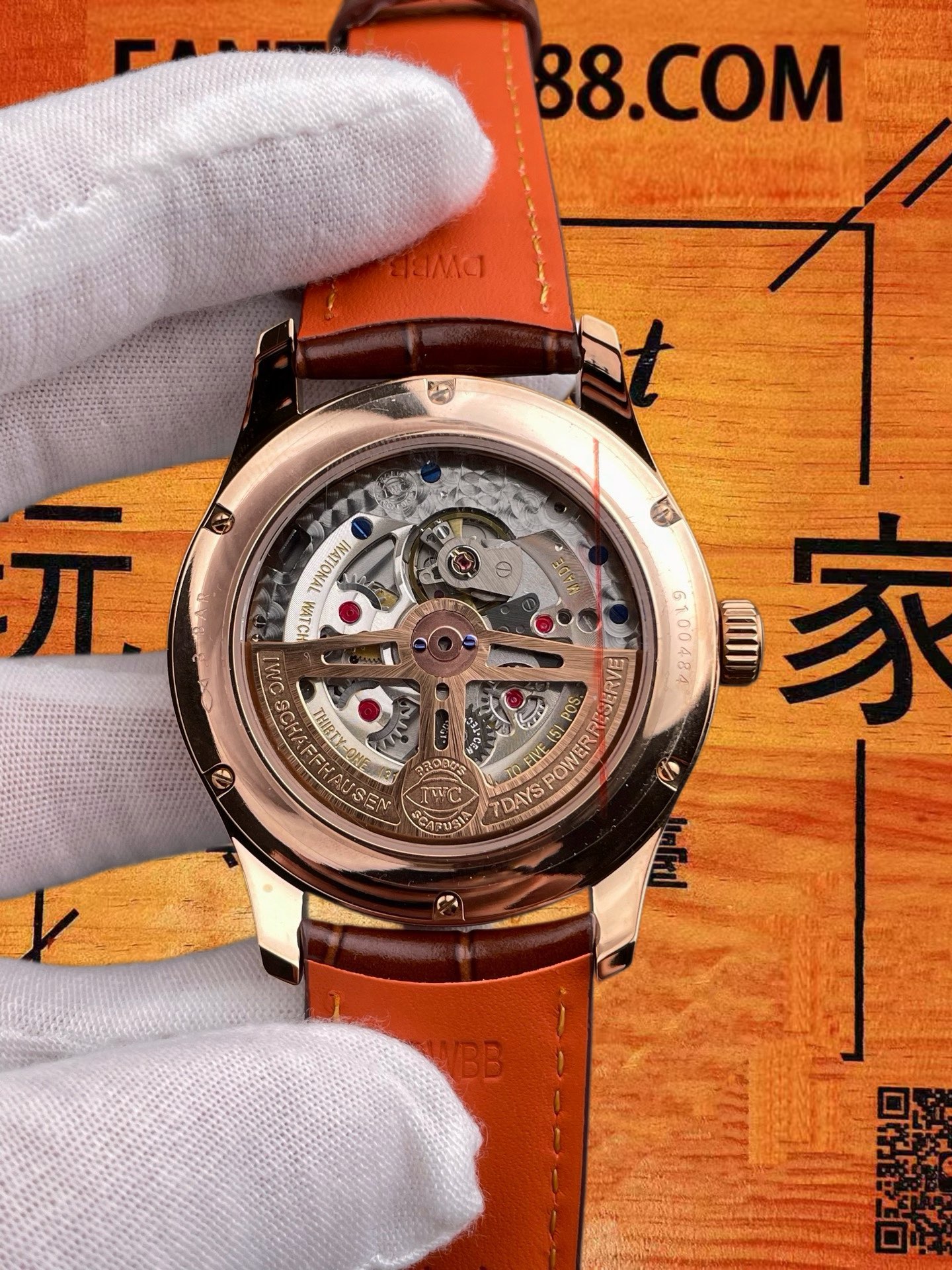高仿IWC萬國-葡萄牙萬年曆-白盤玫瑰金-42mm-APS廠 實拍 4
