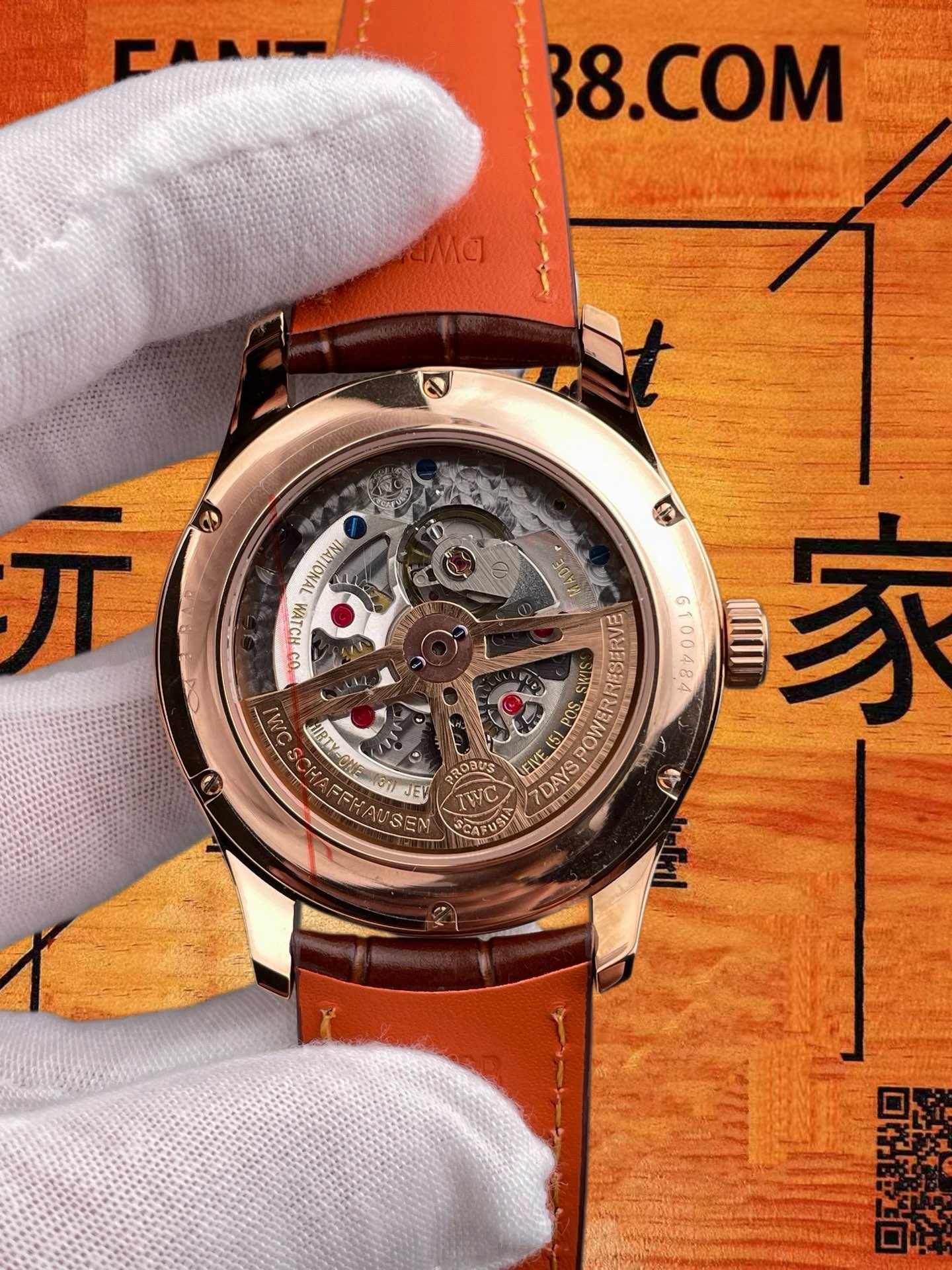 高仿IWC萬國-葡萄牙萬年曆-黑盤玫瑰金-42mm-APS廠 實拍 4