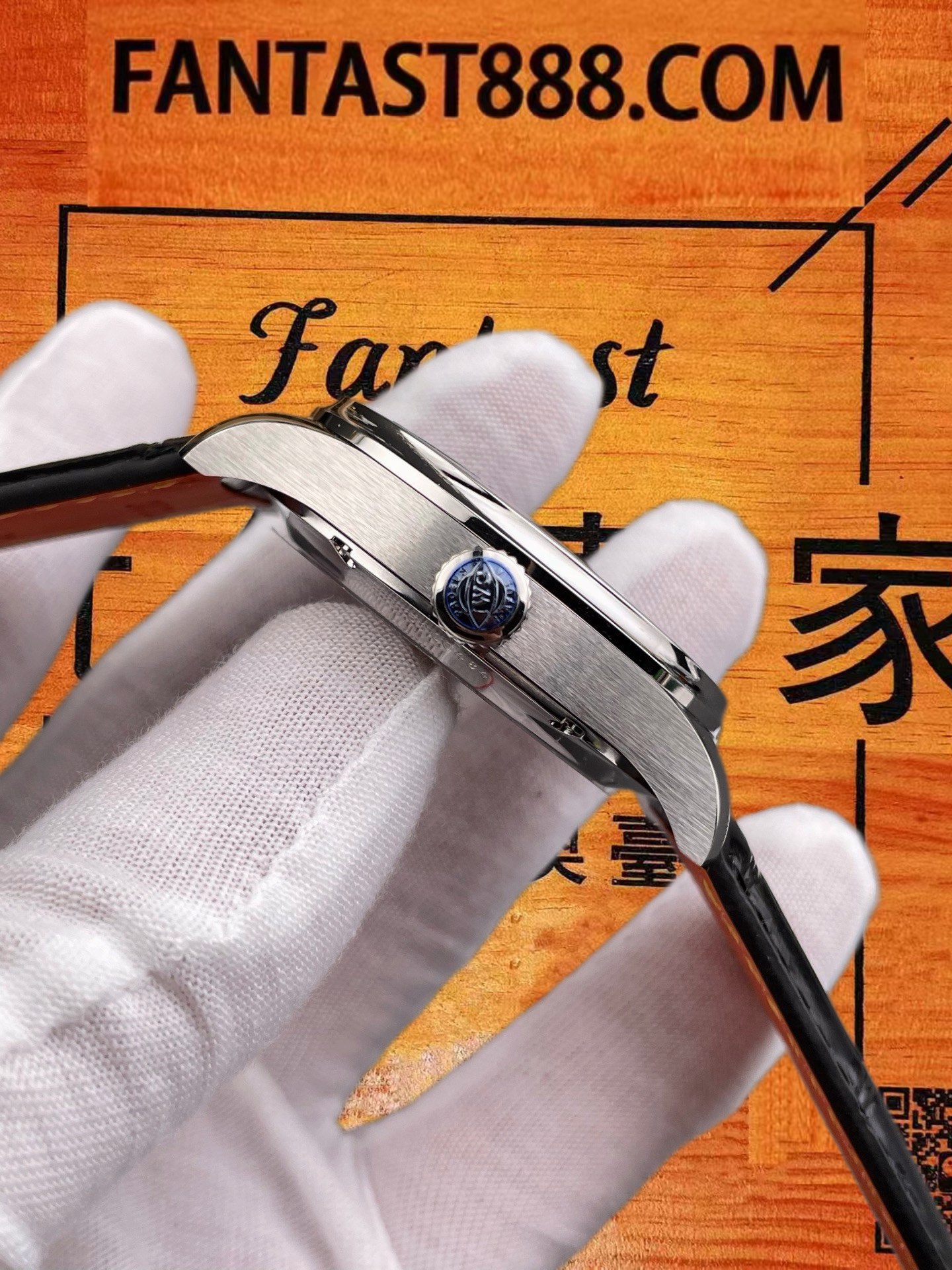 高仿IWC萬國-葡萄牙萬年曆-黑盤鋼殼-42mm-APS廠 實拍 5
